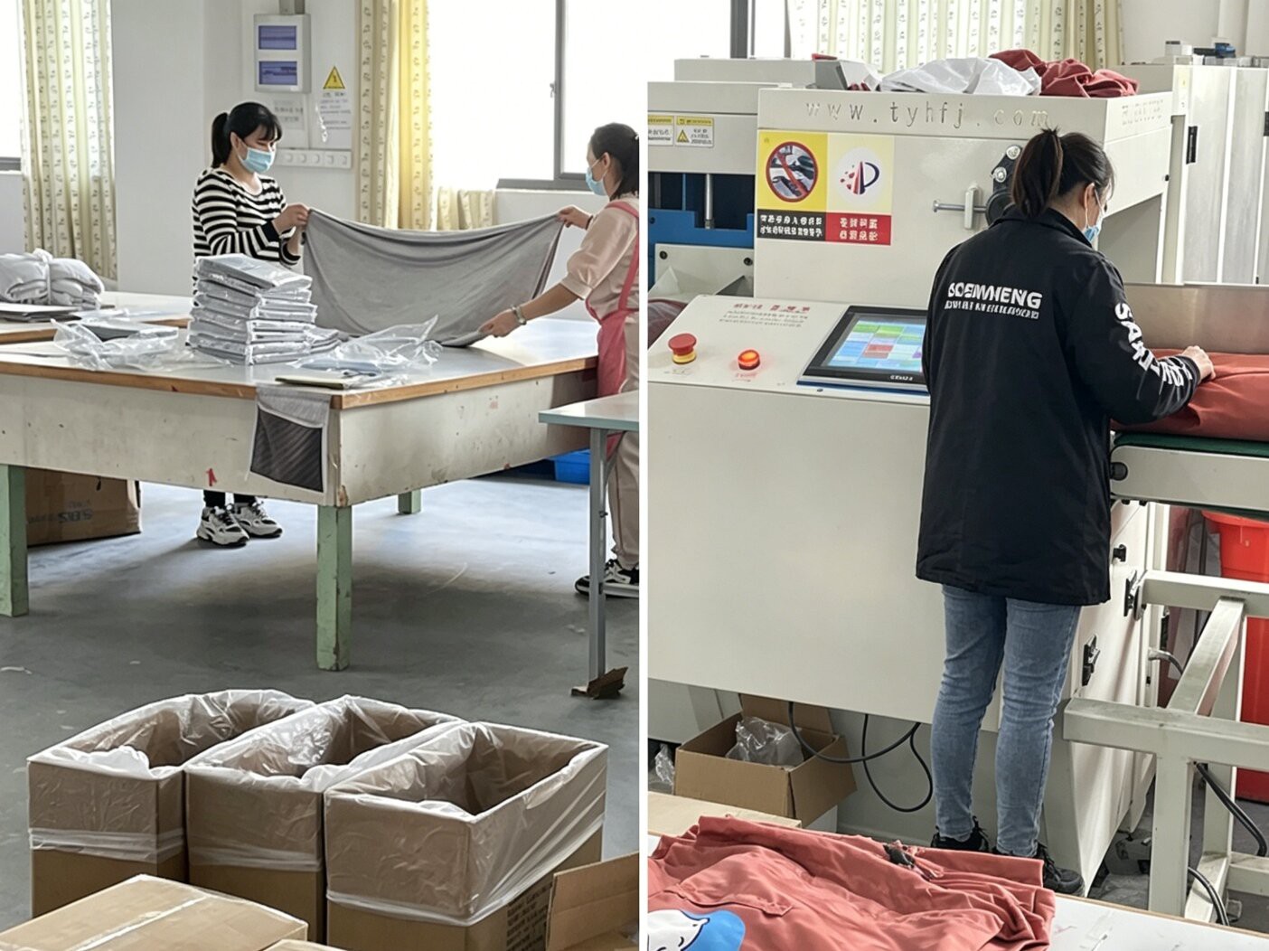 6. Packing workshop
(carton package or vacuum roll package )